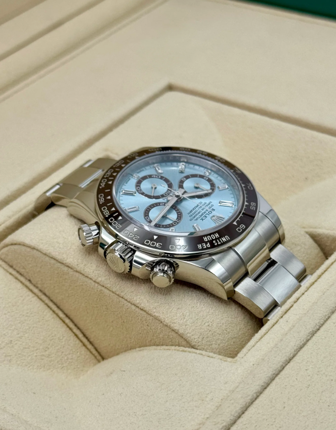Daytona  40mm 126506 Platinum Ice Blue Diamond Baguette Dial