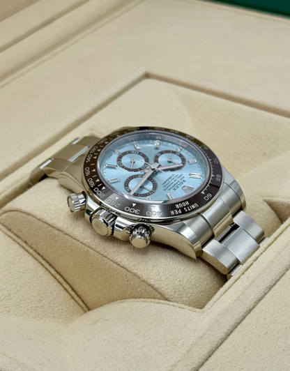 Daytona  40mm 126506 Platinum Ice Blue Diamond Baguette Dial