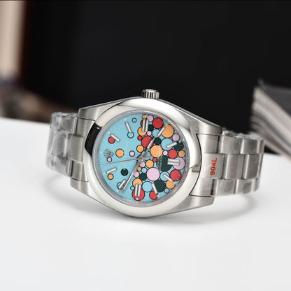 Blue Rainbow Candy - Steel 904L Silver - Automatic - 41mm/31mm
