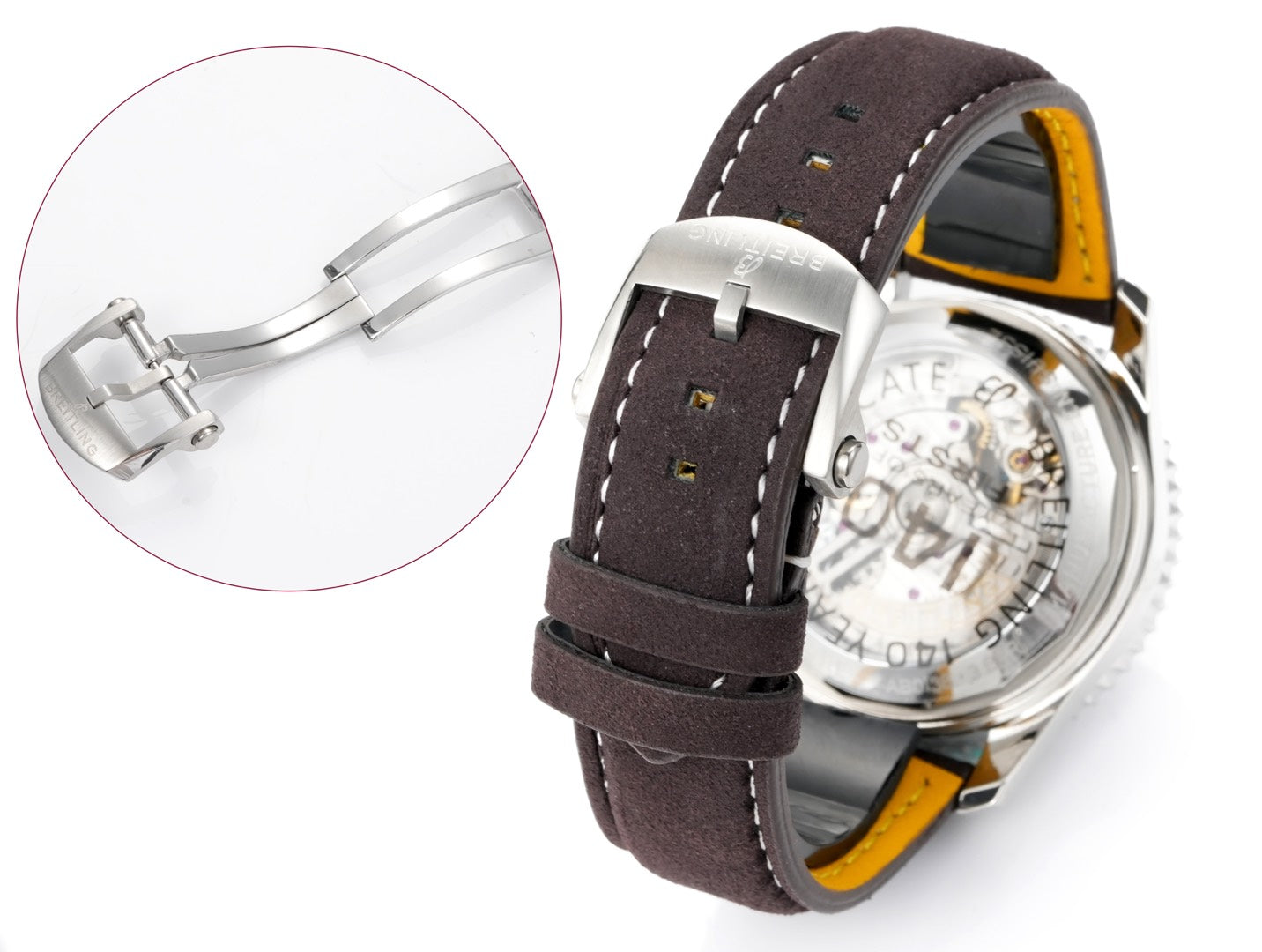 Chronograph - White Ceramic - Purple White- N-Timer - Grey Leather - Automatic - 43mm