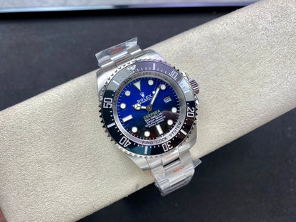 L Size - Blue Black -White 904L Steel -Automatic- 44mm