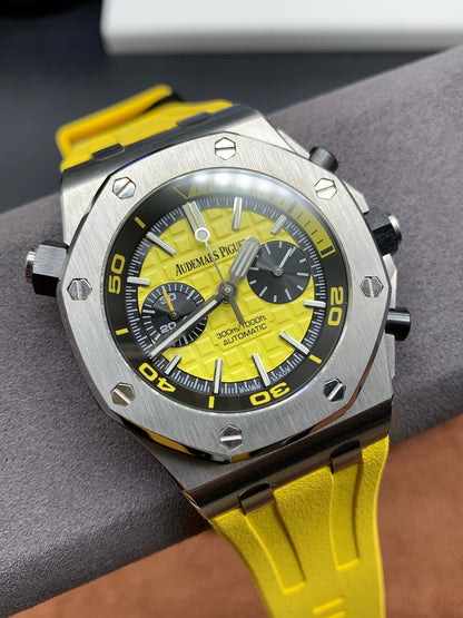 Chronograph -26703ST Yellow Black - Yellow Rubber -Automatic - 42mm