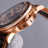 316L Steel Bronze- Brown Rubber - Automatic - 44mm