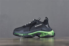 Bciaga Triple S Clear Sole Black/Fluorescent Yellow